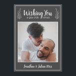 Gay Olde Christmas LGBTQ Chalkboard Christmas Holiday Card<br><div class="desc">Celebrate your love and wish friends and family well with this personalized Christmas card. Add your photo and custom message on back.</div>
