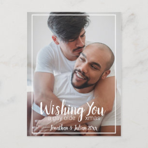 Gay Olde Christmas LGBTQ Holiday Postcard