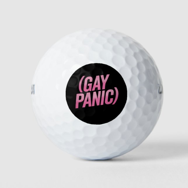 Gay Panic LGBTQ Protest Pride Golf Balls (Front)