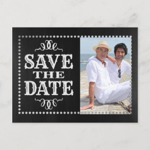 Gay Photo Save the Date Announcement Postcard