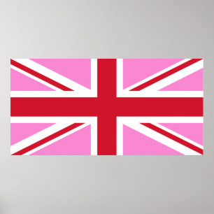 Gay Pink UK Pride Flag Poster