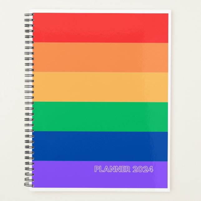 Gay planner 2024 couleurs de la fierté (Devant)