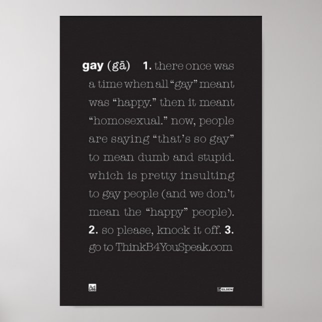 Gay Poster (Front)