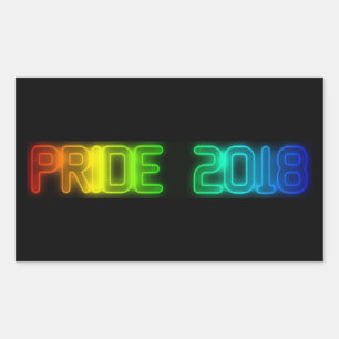 Gay Pride 2018 Rainbow Flag LGBT Typography Sticker