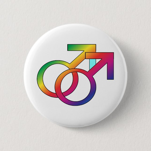 Gay PRide 2 Inch Round Button (Front)