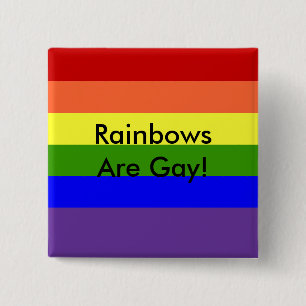 Gay Pride 2 Inch Square Button