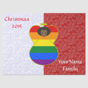 Gay Pride African Angel Flag Red White Personalize Tissue Paper
