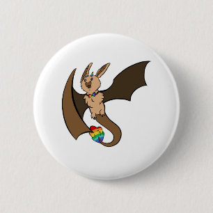 Gay Pride Bat Dragon 2 Inch Round Button