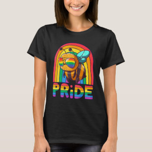 Gay Pride Bee LGBT Cute Bee Rainbow LGBT Gay Ally T-Shirt