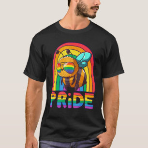 Gay Pride Bee LGBT Cute Bee Rainbow LGBT Gay Ally T-Shirt