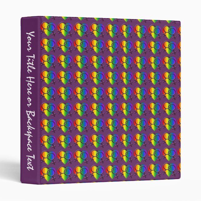 Gay Pride Binder Custom Lesbian Love Photo Album (Front/Spine)