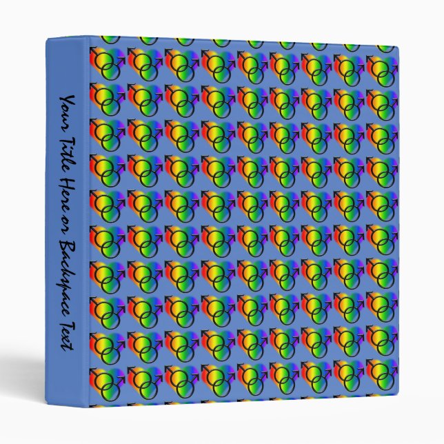 Gay Pride Binder Custom Same-Sex Love Photo Album (Front/Spine)