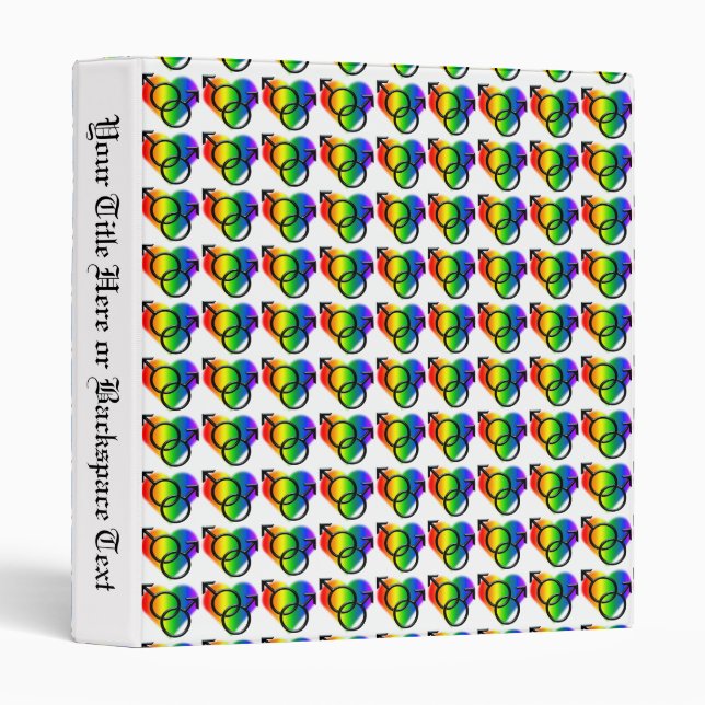 Gay Pride Binder Custom Same-Sex Love Photo Album (Front/Spine)