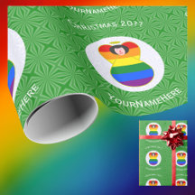 Gay Pride Black Hair Angel Christmas Flag Personal