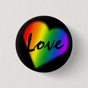 Gay Pride Buttons Same-Sex Rainbow Love Buttons
