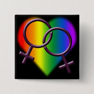 Gay Pride Buttons Same-Sex Rainbow Love Buttons
