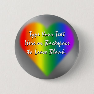 Gay Pride Buttons Same-Sex Rainbow Love Buttons