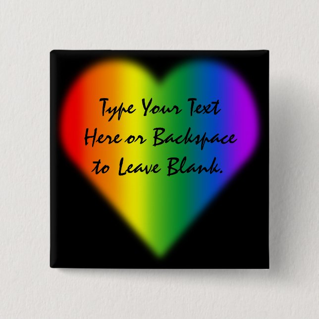 Gay Pride Buttons Same-Sex Rainbow Love Buttons (Front)