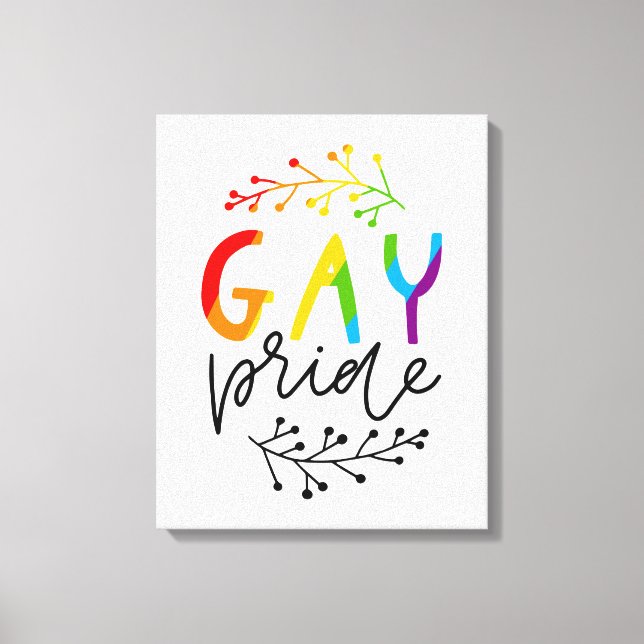 Gay Pride Canvas Print (Front)