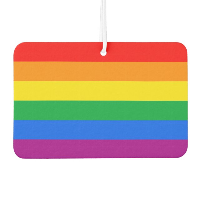 Gay Pride Car Air Freshener (Front)