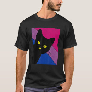 Gay Pride Cat Bisexual Rainbow Flag LGBTQ Cat Mom  T-Shirt
