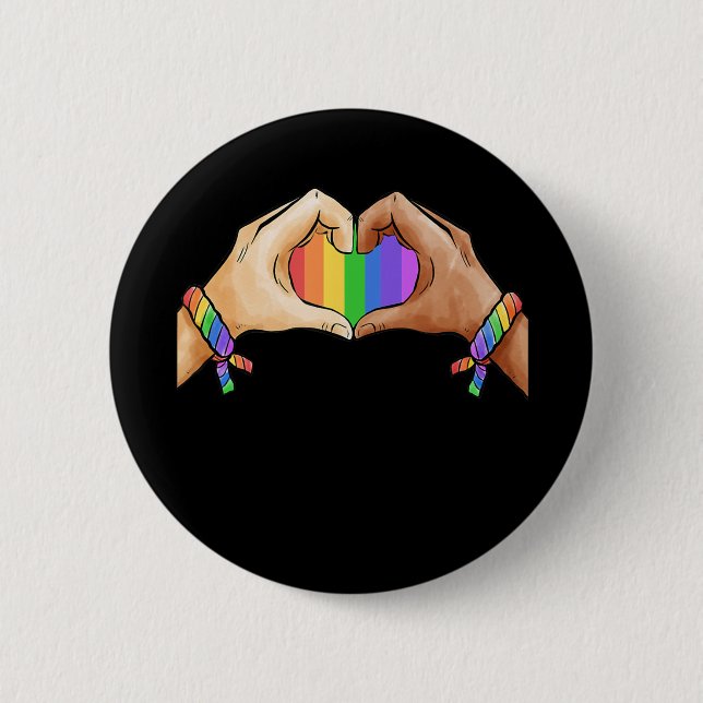 Gay Pride Clothing Lgbt Rainbow  2 Inch Round Button (Front)