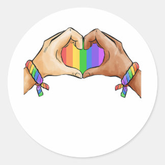 Gay Pride Clothing Lgbt Rainbow  Classic Round Sticker