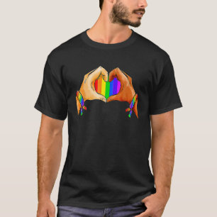 Gay Pride Clothing LGBT Rainbow Flag Heart LGBT Pr T-Shirt