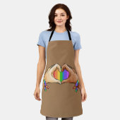 gay pride clothing lgbt rainbow flag heart uni apron (Worn)