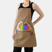 gay pride clothing lgbt rainbow flag heart uni apron (Insitu)