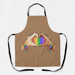 gay pride clothing lgbt rainbow flag heart uni apron