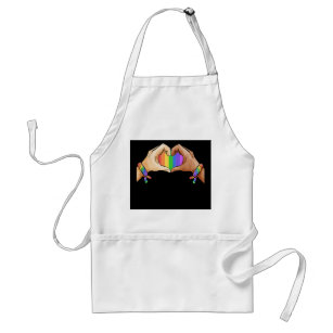 gay pride clothing lgbt rainbow flag heart uni standard apron