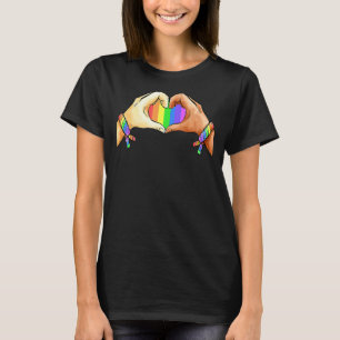 Gay Pride Clothing Lgbt Rainbow Flag  Heart Unity  T-Shirt