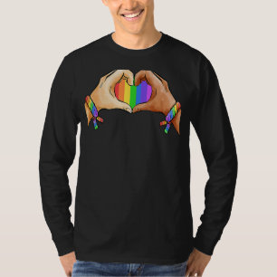 Gay Pride Clothing Lgbt Rainbow Flag  Heart Unity  T-Shirt
