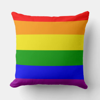 Gay Pride Colours Rainbow Flag Throw Pillow