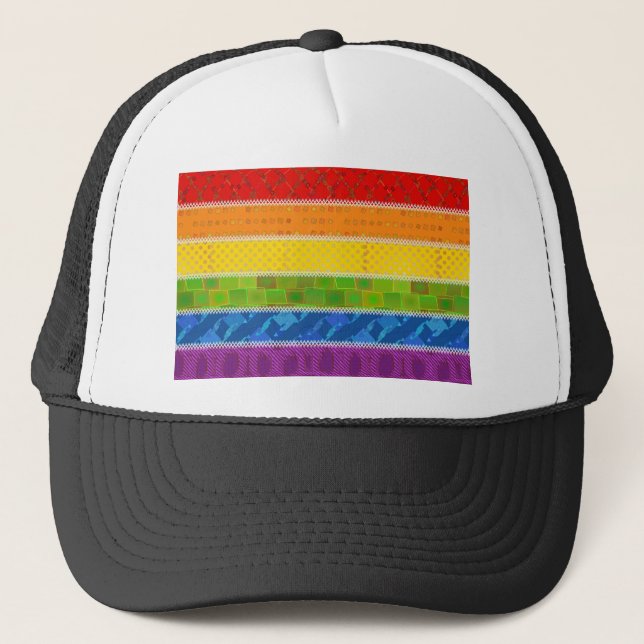 Gay Pride Colours Trucker Hat (Front)