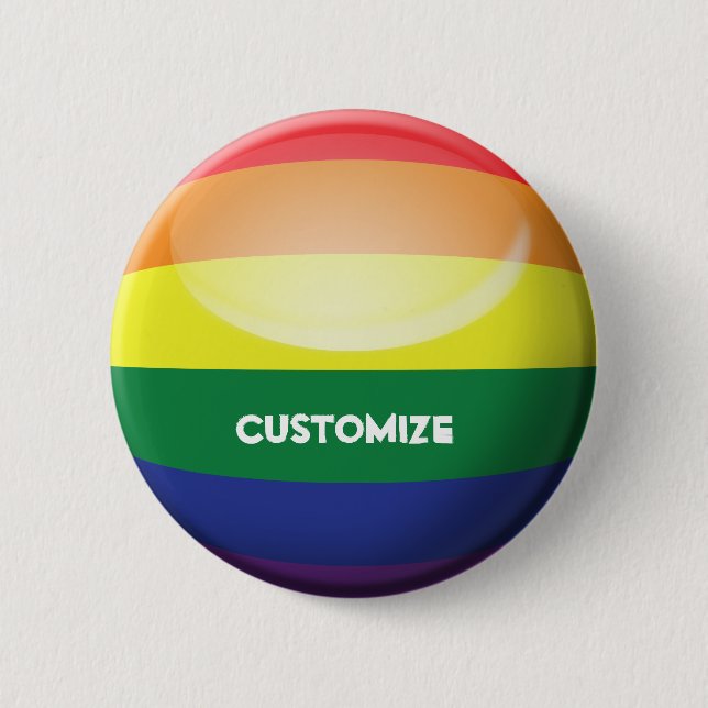 Gay Pride Customize 2 Inch Round Button (Front)