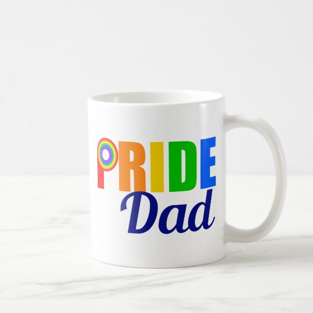 Gay Pride Dad Coffee Mug (Right)