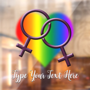 Gay Pride Decal Personalized Rainbow Window Cling