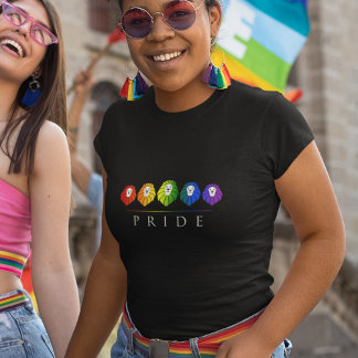 Gay pride - des Lions - T-shirt arc-en-ciel LGBT