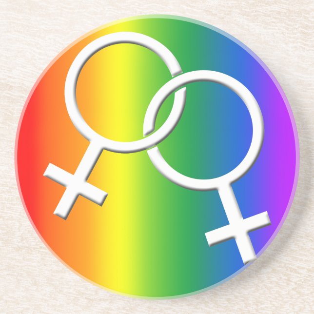 Gay pride Dessous de verre Rainbow Gay pride Boire (Devant)