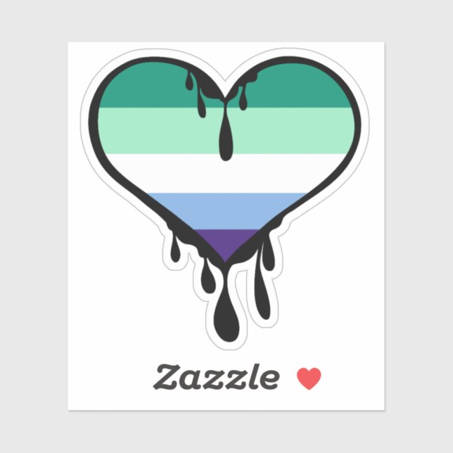 Gay Pride Dripping Heart (Sheet)