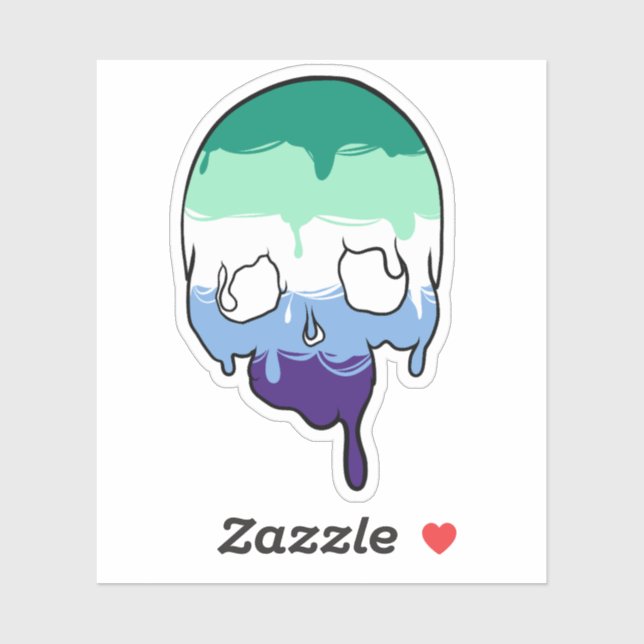 Gay Pride Dripping Skull (Sheet)