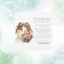 Gay Pride Elegant Blush Wedding Thank You