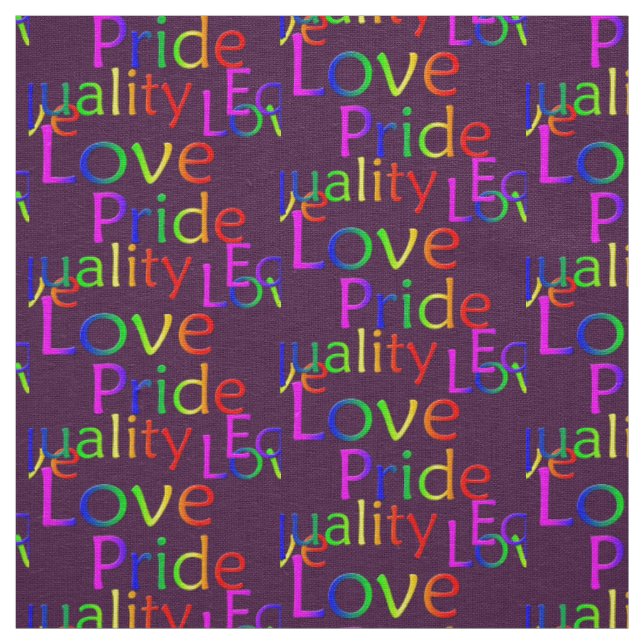 Gay Pride Fabric Rainbow Love Fabric Pride Fabric (Swatch)