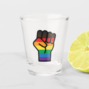 Gay Pride Fist Shot Glass