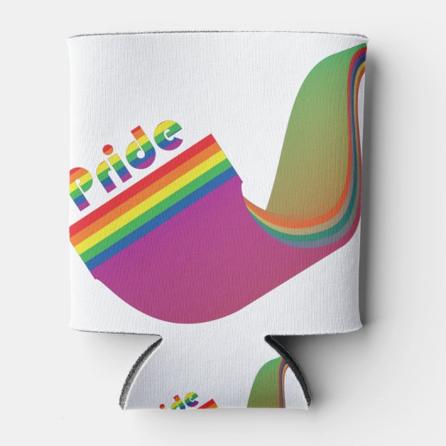 Gay Pride Flag Can Cooler (Front)