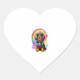 Gay Pride Flag Gordon Setter Dog Lover Rainbow Pri Heart Sticker
