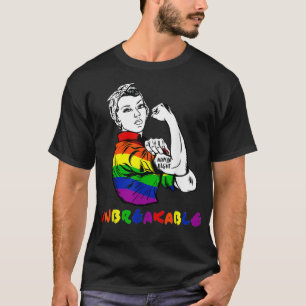 Gay Pride Flag Human Rights Unbreakable LGBTQ Cool T-Shirt