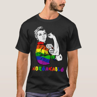 Gay Pride Flag Human Rights Unbreakable LGBTQ Cool T-Shirt